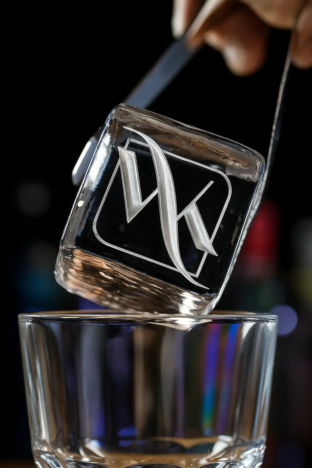 branded ice cube
