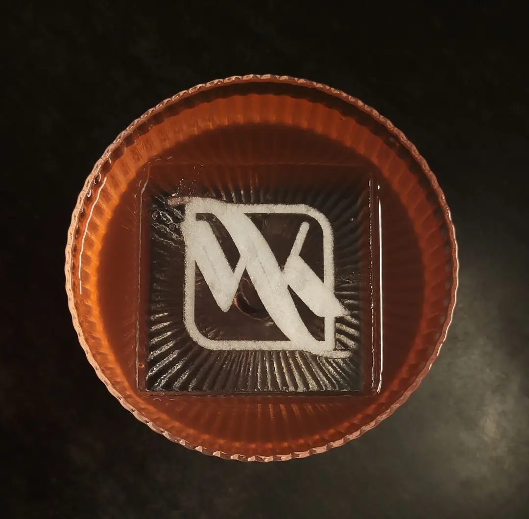 custom clear ice cube engraved