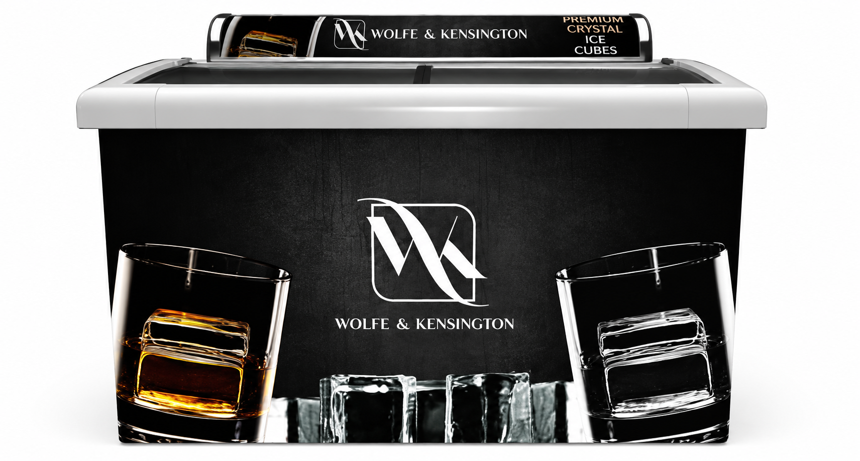 Wolfe & Kensington branded chest freezer display