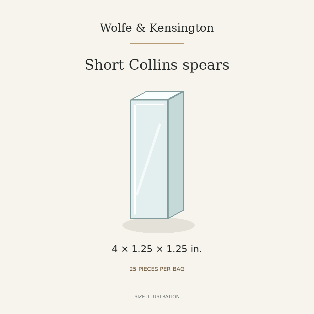 Premium 4" Short Collins Ice Spears (25 Pack)