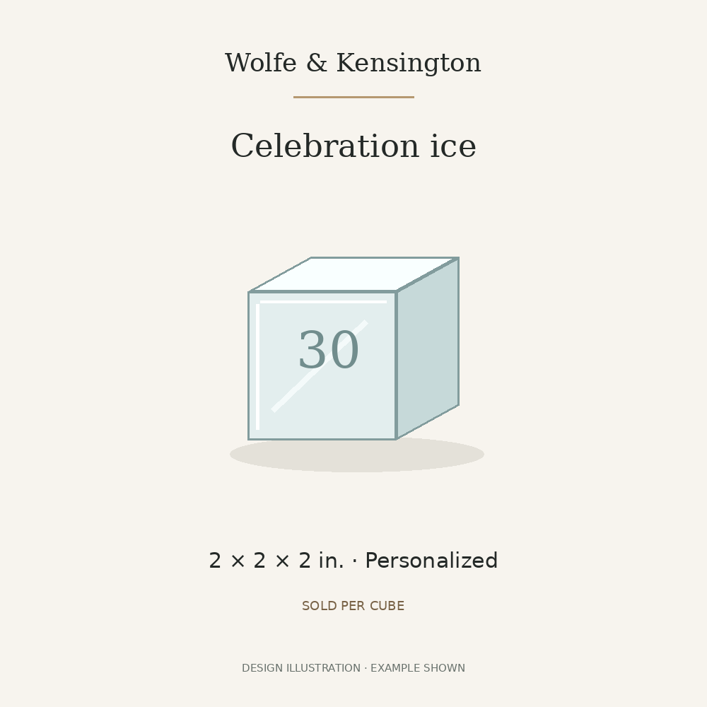 Celebration Engraved Ice Cubes